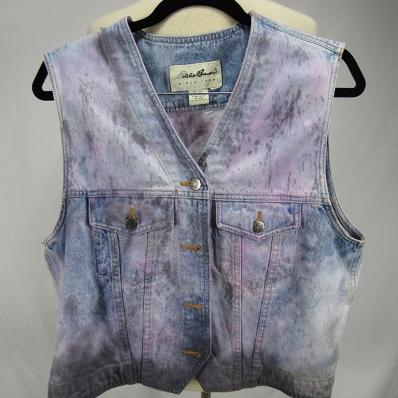 Eddie Bauer Other - Eddie Bauer M L Acid Wash Jean Vest Trucker